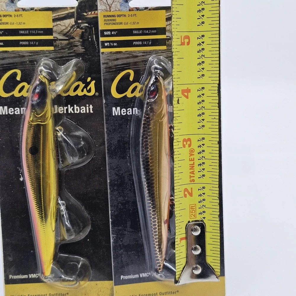Cabelas Mean-Eye Jerkbait Fishing Lures Lot Of 2